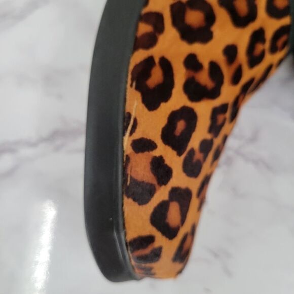 Trotters Leopard Print Dyed Calf Pony Hair Mules Clogs Women's 10.5 - Picture 12 of 13